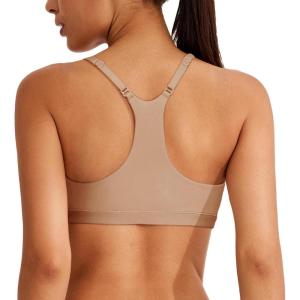 imageREORIA Womens Racerback Wireless No Padded Comfortable Sleep Bralettes Bras for WomenClay