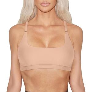 imageREORIA Womens Racerback Wireless Padded Comfortable Sleep Bralettes Bras for WomenNude
