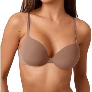 imageREORIA Womens Teardrop Push Up Underwire Bra Sexy Plunge Seamless Supportive Tshirt Bras for WomenSienna