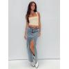 imageREORIA Butsmooth Womens Square Neck Going Out Crop Tops Double Lined Cute Basic Tank Tops 2025 ClothesApricot