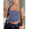 imageREORIA Butsmooth Womens Square Neck Going Out Crop Tops Double Lined Cute Basic Tank Tops 2025 ClothesBlue