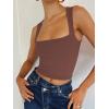 imageREORIA Butsmooth Womens Square Neck Going Out Crop Tops Double Lined Cute Basic Tank Tops 2025 ClothesCoffee