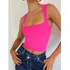imageREORIA Butsmooth Womens Square Neck Going Out Crop Tops Double Lined Cute Basic Tank Tops 2025 ClothesRose