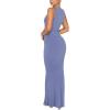 imageREORIA Womens Basic Summer Sexy Lounge Tank Long Dress Elegant Sleeveless Halter Neck Bodycon Maxi DressesBlue Nova