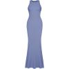 imageREORIA Womens Basic Summer Sexy Lounge Tank Long Dress Elegant Sleeveless Halter Neck Bodycon Maxi DressesBlue Nova