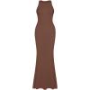 imageREORIA Womens Basic Summer Sexy Lounge Tank Long Dress Elegant Sleeveless Halter Neck Bodycon Maxi DressesCoffee