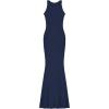 imageREORIA Womens Basic Summer Sexy Lounge Tank Long Dress Elegant Sleeveless Halter Neck Bodycon Maxi DressesNavy Blue