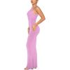 imageREORIA Womens Basic Summer Sexy Lounge Tank Long Dress Elegant Sleeveless Halter Neck Bodycon Maxi DressesPetal