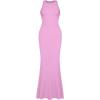 imageREORIA Womens Basic Summer Sexy Lounge Tank Long Dress Elegant Sleeveless Halter Neck Bodycon Maxi DressesPetal