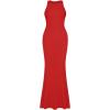 imageREORIA Womens Basic Summer Sexy Lounge Tank Long Dress Elegant Sleeveless Halter Neck Bodycon Maxi DressesRed