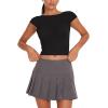 imageREORIA Womens Sexy Backless Going Out Crop Tops Double Lined T Shirts Open Back Y2k Trendy Crop TopsBlack
