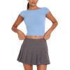 imageREORIA Womens Sexy Backless Going Out Crop Tops Double Lined T Shirts Open Back Y2k Trendy Crop TopsSky Blue