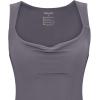 imageREORIA Womens Summer Cowl Neck Mesh Sleeveless Tank Dress Sexy Double Lined Bodycon Maxi Long DressesDeep Grey