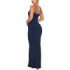 imageREORIA Womens Summer Lace Slip Lounge Long Dress Sexy Casual Elegant Backless Ribbed Bodycon Maxi DressesNavy Blue