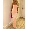 imageREORIA Womens Summer Lace Slip Lounge Long Dress Sexy Casual Elegant Backless Ribbed Bodycon Maxi DressesPeach Fuzz