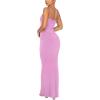 imageREORIA Womens Summer Lace Slip Lounge Long Dress Sexy Casual Elegant Backless Ribbed Bodycon Maxi DressesPetal