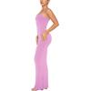 imageREORIA Womens Summer Lace Slip Lounge Long Dress Sexy Casual Elegant Backless Ribbed Bodycon Maxi DressesPetal