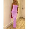 imageREORIA Womens Summer Lace Slip Lounge Long Dress Sexy Casual Elegant Backless Ribbed Bodycon Maxi DressesPetal