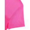 imageREORIA Womens Summer Trendy Sexy Crew Neck Short Sleeve Sheer Mesh Going Out Tops Slim Fit T Shirts Crop top TeeNeon Rose Red