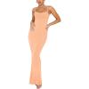 imageREORIA Womens Summer Lace Slip Lounge Long Dress Sexy Casual Elegant Backless Ribbed Bodycon Maxi DressesPeach Fuzz