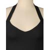 imageREORIA Butsmooth Double Lined Sexy Halter Tops Camisole V Neck Sleeveless Corset Y2K Going Out Crop Tank Tops for WomenBlack