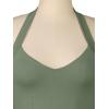 imageREORIA Butsmooth Double Lined Sexy Halter Tops Camisole V Neck Sleeveless Corset Y2K Going Out Crop Tank Tops for WomenDark Green