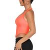 imageREORIA Butsmooth Double Lined Sexy Halter Tops Camisole V Neck Sleeveless Corset Y2K Going Out Crop Tank Tops for WomenNeon Pink
