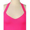 imageREORIA Butsmooth Double Lined Sexy Halter Tops Camisole V Neck Sleeveless Corset Y2K Going Out Crop Tank Tops for WomenNeon Rose Red
