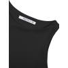 imageREORIA Butsmooth Womens Sleeveless Halter Neck Double Lined Casual Basic Tank Crop TopsBlack