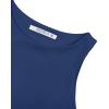 imageREORIA Butsmooth Womens Sleeveless Halter Neck Double Lined Casual Basic Tank Crop TopsDeep Blue