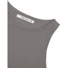 imageREORIA Butsmooth Womens Sleeveless Halter Neck Double Lined Casual Basic Tank Crop TopsDeep Grey