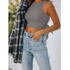 imageREORIA Butsmooth Womens Sleeveless Halter Neck Double Lined Casual Basic Tank Crop TopsDeep Grey