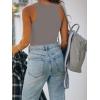imageREORIA Butsmooth Womens Sleeveless Halter Neck Double Lined Casual Basic Tank Crop TopsDeep Grey