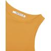imageREORIA Butsmooth Womens Sleeveless Halter Neck Double Lined Casual Basic Tank Crop TopsGolden