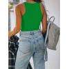 imageREORIA Butsmooth Womens Sleeveless Halter Neck Double Lined Casual Basic Tank Crop TopsGreen