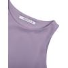 imageREORIA Butsmooth Womens Sleeveless Halter Neck Double Lined Casual Basic Tank Crop TopsHazy Lilac