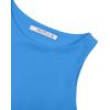 imageREORIA Butsmooth Womens Sleeveless Halter Neck Double Lined Casual Basic Tank Crop TopsLake Blue