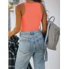 imageREORIA Butsmooth Womens Sleeveless Halter Neck Double Lined Casual Basic Tank Crop TopsNeon Pink
