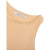 imageREORIA Butsmooth Womens Sleeveless Halter Neck Double Lined Casual Basic Tank Crop TopsNude