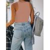 imageREORIA Butsmooth Womens Sleeveless Halter Neck Double Lined Casual Basic Tank Crop TopsSienna