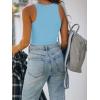 imageREORIA Butsmooth Womens Sleeveless Halter Neck Double Lined Casual Basic Tank Crop TopsSky Blue