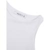 imageREORIA Butsmooth Womens Sleeveless Halter Neck Double Lined Casual Basic Tank Crop TopsWhite