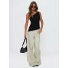imageREORIA Womens One Shoulder Tops Summer Y2K Tank Top Asymmetric Sexy Cute Trendy Sleeveless Going Out Shirts 2025Black