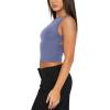 imageREORIA Womens Sexy Open Back High Neck Sleeveless Tank Top Y2k Trendy Backless Crop TopsBlue Nova