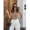 imageREORIA Womens Sexy Open Back High Neck Sleeveless Tank Top Y2k Trendy Backless Crop TopsKhaki