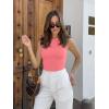 imageREORIA Womens Sexy Open Back High Neck Sleeveless Tank Top Y2k Trendy Backless Crop TopsPeach Pink