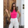 imageREORIA Womens Sexy Open Back High Neck Sleeveless Tank Top Y2k Trendy Backless Crop TopsRose Red