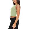 imageREORIA Womens Sexy Open Back High Neck Sleeveless Tank Top Y2k Trendy Backless Crop TopsTender Green