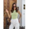 imageREORIA Womens Sexy Open Back High Neck Sleeveless Tank Top Y2k Trendy Backless Crop TopsTender Green