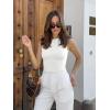imageREORIA Womens Sexy Open Back High Neck Sleeveless Tank Top Y2k Trendy Backless Crop TopsWhite